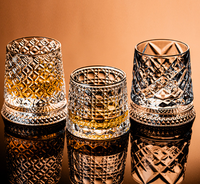 Verres à whisky rotatifs avec sous-verre