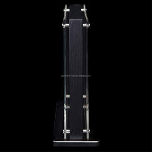 <span class=keywords><strong>Noir</strong></span> Center-Ville Magnétique Couteau Bloc Universel De Stockage Pour jusqu'à 16 - 18 Couverts Teinté Ébène Rouge Chêne et Acrylique Bouclier - Product Image 5