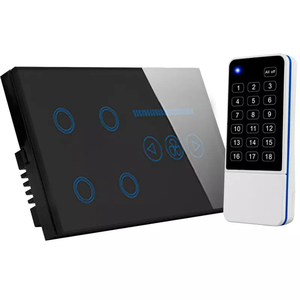 สมาร์ทโฮม147*86มม. UK Touch Tuya Wifi + RF 4ตัวและสวิตช์ปรับความเร็วพัดลมกระจกเทมเปอร์ Wifi Wall Smart Switch รองรับ Google/<span class=keywords><strong>Alex</strong></span> - Product Image 2