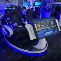 Vr carnaval jeux montagnes russes 9D Vr 4 sièges chaise de cinéma Capsule 9D équipement de réalité virtuelle 9D Machine de jeu