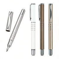 Stylo à bille en métal de conception nouvelle, stylo à bille en aluminium, stylo à bille à écriture fluide en métal avec emballage personnalisé