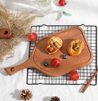 Planche à découper en bois Sapele, plateau d'échecs en bois avec poignée