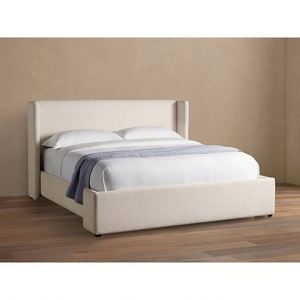 เฟอร์นิเจอร์ห้องนอนทันสมัย เตียงหุ้มเบาะขนาดคิงควีน โครงเตียงไม้ - Product Image 2