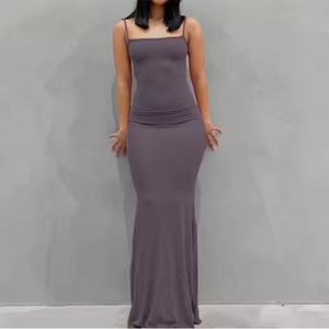 Nouvelle arrivée, robe d'été de haute qualité pour femmes, robe sexy à col en V et manches bouffantes, robe moulante en coton 100% Elgangt pour femmes - Product Image 4