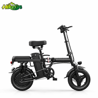 Vélo électrique pliable pour la randonnée, vélo électrique avec pneus larges de 14 pouces, moteur 400W, vélo de banlieue électrique avec verrouillage à distance
