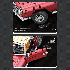 Reobrix 11005 Modello di <span class=keywords><strong>Auto</strong></span> Classica Vintage 280SL, <span class=keywords><strong>Auto</strong></span> Sportiva Telecomandata, Set di Blocchi da Costruzione per Bambini - Product Image 6