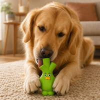 Jouet grinçant en latex pour chien, en forme d'oignon vert, jouet à mâcher pour nettoyer les dents des chiens de petite et moyenne taille