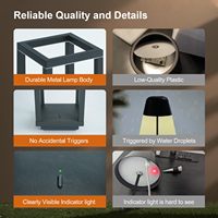 Lot de 4 lampes de table sans fil rechargeables écologiques, étanches, portables, pour l'extérieur, batterie pour dîner, restaurant, mariage, fête
