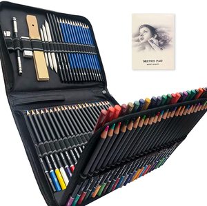Ensemble de <span class=keywords><strong>crayons</strong></span> d'art très vendu de 96 pièces comprenant 72 <span class=keywords><strong>crayons</strong></span> aquarelle, 12 <span class=keywords><strong>crayons</strong></span> à dessin et accessoires de dessin professionnels - Product Image 3