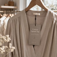 Fabricant d'étiquettes suspendues : Impression personnalisée de logos sur carton et papier artistique minimaliste pour vêtements, accessoires et marques.