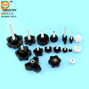 Zinc coated racket plastic handle knob thumb screw