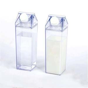 New 500Ml 1000Ml BPA Free Drinking Juice Drink Milk <b>Gym</b> Workout Sports Square Shaped Plastic <b>Water</b> <b>Bottle</b> - Product Image 6
