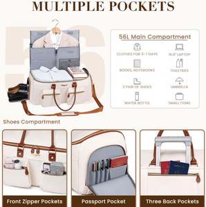 Free Sample <b>Travel</b> <b>Garment</b> <b>Bag</b>,Carry on <b>Garment</b> Duffel <b>Bag</b> for Men Women - 2 in 1 Hanging Suitcase Suit Business <b>Travel</b> <b>Bag</b> - Product Image 5