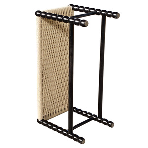 Tabouret français médiéval banc en bois massif tabouret de <span class=keywords><strong>lit</strong></span> simple rectangle tissé papier corde tabouret de dressage banc créatif - Product Image 5