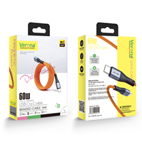 Cable de Carga Rápida Verona DC-160 de 60W, Tipo-C a Tipo-C, con Trenzado de Nailon, Conductor de Cobre Puro, Molde Privado, para Auriculares y Banco de Energía