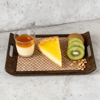 Plateau en bambou haut de gamme, surface en tissu rétro luxueuse pour ranger les services à thé, les gâteaux, les aliments pour barbecue. Assiette à dîner en bambou classique pour fête.