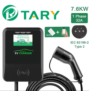 Tary 32a 11kw 22kw type 2 niveau 2 véhicule électrique <span class=keywords><strong>maison</strong></span> Ev chargeur mural voiture Station de charge Charge - Product Image 2