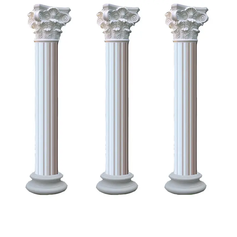 Colonne romaine ronde en marbre, colonne artificielle carrée pour la vente, pilier de bagues en marbre Vintage de haute qualité, pilier creux