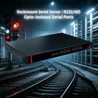 Servidor de Dispositivos en Serie para Montaje en Rack 1U, 8 Puertos RS485, Convertidor Ethernet, Servidor/Cliente TCP, UDP, Virtual COM 40 75C