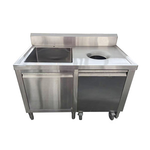 VICTORY évier de cuisine professionnel en acier inoxydable Double collecte des déchets alimentaires équipement de restauration pour hôtel cuisine commerciale - Product Image 2