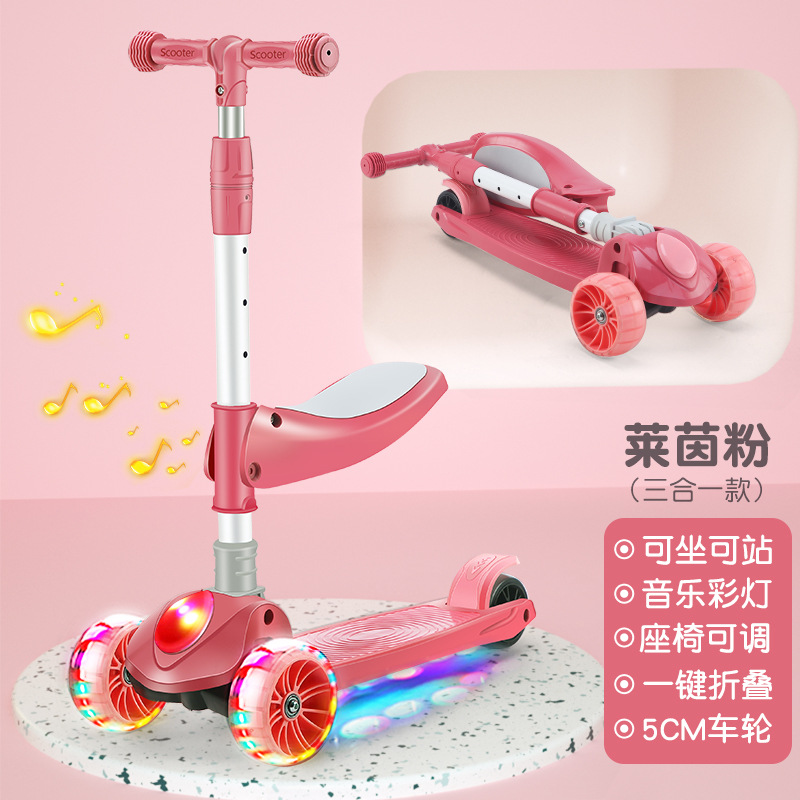 Лидер продаж 2022, скутер для детей, милый детский скутер, новый дизайн, складные скутеры с музыкой для обучения детей
