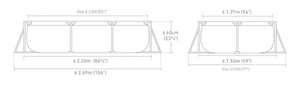 Piscine pour enfants INTEX28270, structure rectangulaire en acier et PVC, pliable, imperméable, pour la baignade et la natation en plein air - Product Image 3