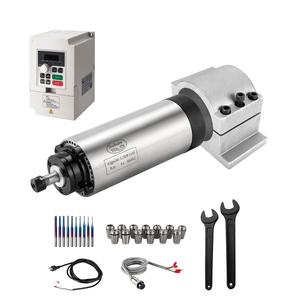 Vente Flash Moteur de broche CNC rond refroidi par air ER16 1,5 kW 80 mm 110 V/220 V/380 V avec kits VFD pour machine de gravure CNC - Product Image 1