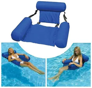 Inflatable Swimming Pool Lounge Chair Adults Portable Float Row