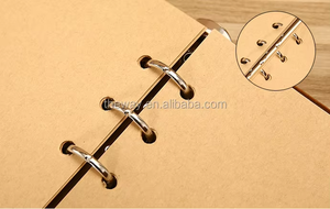 Cuaderno de Hojas Sueltas con Cubierta de Cuero PU Vintage con Diseño de Hoja de Arce A6, Cuaderno Espiral de Viaje - Product Image 4
