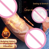 Elektrische Vibrations- und Heizfunktion Teleskop-Schaukeldildo Sexspielzeug für Frauen