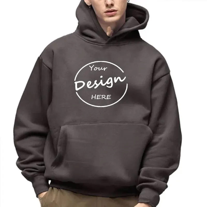 bestickte Baggy Hoodie Herren Großhandel Siebdruck hochwertige Baumwolle Fleece schwergewicht 400GSM Pullover Hoodies überdimensioniert