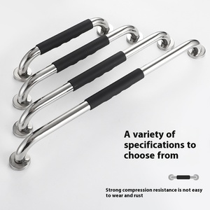 Thép không gỉ lan can phòng tắm lan can chống rơi Non-Slip Silicone xử lý phòng tắm rào cản miễn phí nhà vệ sinh lan can - Product Image 2