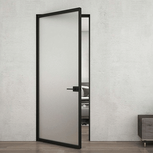 Puerta Corrediza Moderna de Aluminio con Marco Ultra Delgado, Vidrio Impermeable, para Interiores, Sala de Estar, Villa, Hotel, Apartamento - Product Image 2