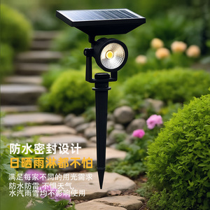 Lampe solaire de jardin 5W COB LED, projecteur extérieur étanche pour l'éclairage des allées et des jardins - Product Image 1
