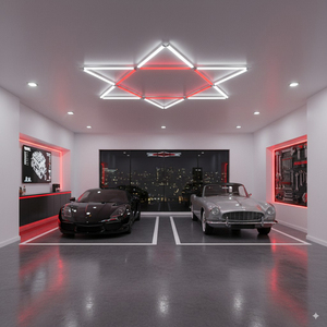 Hexagon Honeycomb Lamp for Car Wash &amp; Workshop,<strong>LED</strong> <strong>Work</strong> <strong>Lights</strong> for Garage Ceiling Parking Garage Luminaires,hexagon <strong>Led</strong> <strong>Light</strong> - Product Image 5