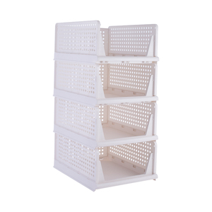New Folding Closet Organizers <strong>Plastic</strong> Storage Box Bins <strong>Stackable</strong> <strong>Plastic</strong> <strong>Drawer</strong> Basket for Clothing - Product Image 6