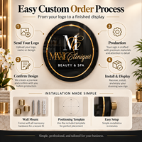 Enseigne en acrylique personnalisée avec logo, plaque murale 3D pour spa, salon de beauté, clinique, réception, décoration d'entreprise