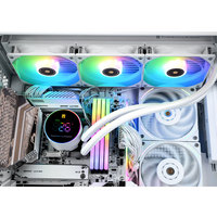 Refroidisseur liquide pour ordinateur FROZEN MAGIC 360 DIGITAL ARGB, refroidissement personnalisé par eau pour processeur, 7 lames, 120 mm, interface d'alimentation, boîtier d'ordinateur
