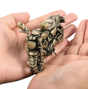 Messing Motorrad Ornamente Handwerk 3D mobile Motorrad Statue Dekorationen Spielzeug - Product Image 1