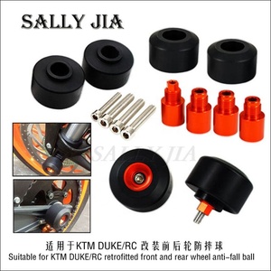 Convient pour <span class=keywords><strong>KTM</strong></span> Duke / <span class=keywords><strong>Rc125</strong></span> / 200 / 250 / 390 02-18, boule anti-chute pour roue avant et arrière, accessoire de modification de moto - Product Image 2