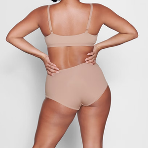 Mutandine Boyshort da donna all'ingrosso ogni giorno modello solido traspirante Logo personalizzato vita biancheria intima - Product Image 6