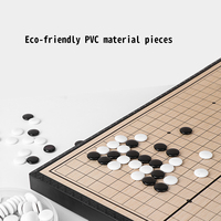 Magnetic Go Game Set (19 X 19),Weiqi Travel Foldable Board Game Set with Magnetic Plastic Stones & Go Game Rules