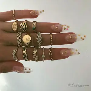Set Cincin Emas Mode Sederhana untuk Wanita Grosir N912112