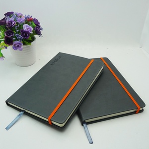 Carnet de notes en cuir PU gris de haute qualité format A5 Journal Journal avec bande élastique - Product Image 4