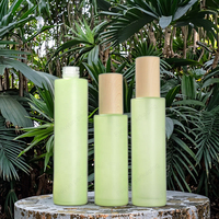 Emballage cosmétique écologique Fuyun, flacon pompe pour lotion, flacon en verre transparent pour crème, pot pour crème pour la peau, couvercle à vis en plastique, mascara
