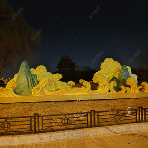Sculpture en fibre de verre de rocher lumineux, montagne artificielle, décoration paysagère extérieure faite à la main - Product Image 4