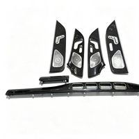 Panneau de garniture de tableau de bord en fibre de carbone d'occasion pour Mercedes Benz W167 GLE GLS, amélioration de l'intérieur, fente pour éclairage d'ambiance, référence OE 1676801502