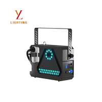 Machine à fumée à double buse haute puissance Langyu 3000W, jet rapide, colonne d'air LED RGB, machine à brouillard DMX 8 canaux, réservoir d'huile 3L, en aluminium pour scène