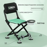 Chaise pliante de pêche en plein air en gros, tabouret de pêche multifonctionnel portable pour tous les terrains