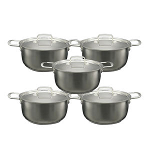 Olla antiadherente de aluminio multifuncional con tapa de vidrio Ollas de cocina de acero inoxidable Precio barato Sartén colorida de Bangladesh - Product Image 6